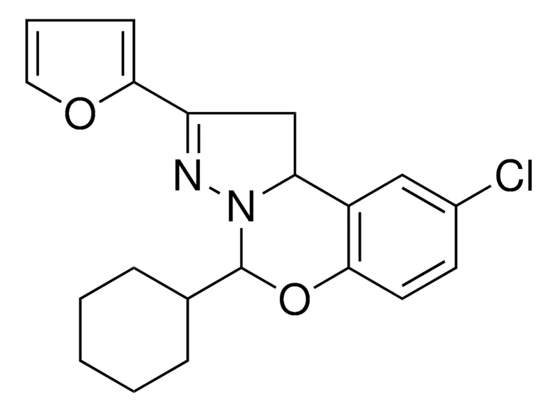 Sigma-Aldrich 8-CL-4-CYCLOHEXYL-2-FURAN-2-YL-1,9B-2H-5-OXA-3,3A-DIAZA-CYCLOPENTA(A)NAPHTHALENE,AldrichCPR
