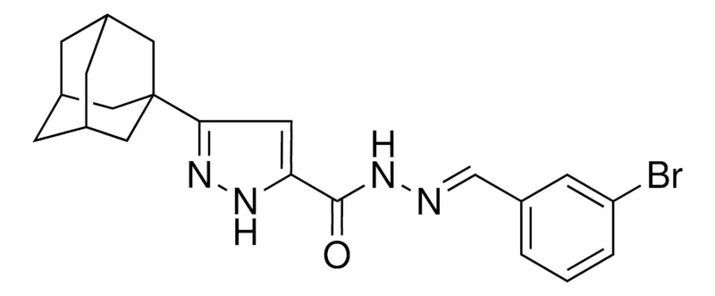 Sigma-Aldrich 5-ADAMANTAN-1-YL-2H-PYRAZOLE-3-CARBOXYLIC ACID (3-BROMO-BENZYLIDENE)-HYDRAZIDE,AldrichCPR