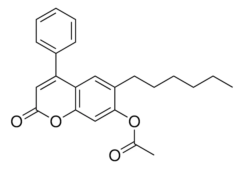 Sigma-Aldrich ACETIC ACID 6-HEXYL-2-OXO-4-PHENYL-2H-CHROMEN-7-YL ESTER,AldrichCPR