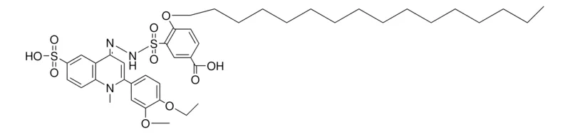 Sigma-Aldrich HEXADECYLOXY-CARBOXYBENZENESULFONIC (ETO-MEO-PH)-ME-SULFO-QUINOLYLIDENE)HYDRAZID,AldrichCPR