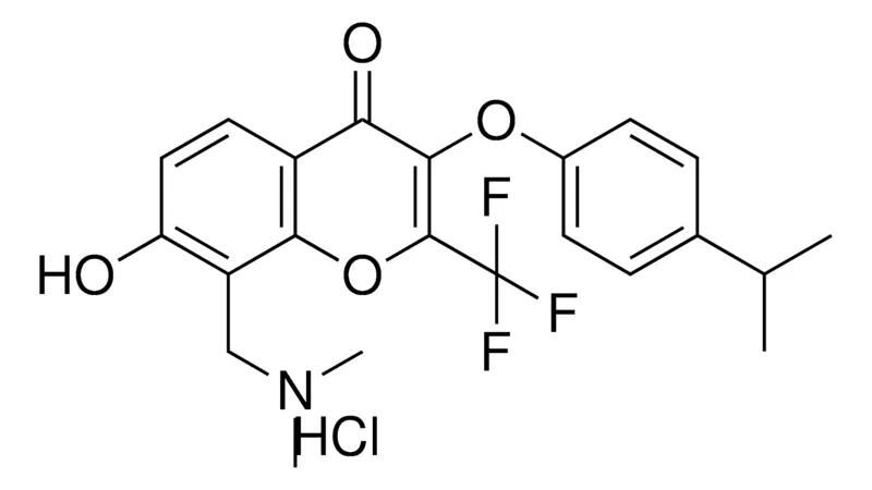 Sigma-Aldrich 8-DIMETHYLAMINOMETHYL-7-HO-3-(4-ISOPROPYL-PHENOXY)-2-TRI-F-ME-CHROMEN-4-ONE, HCL,AldrichCPR