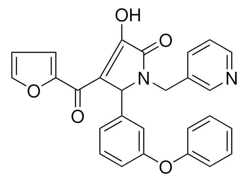 Sigma-Aldrich 4(2-FUROYL)-3-HO-5-(3-PHENOXY-PH)-1-(3-PYRIDINYL-ME)-1,5-DIHYDRO-2H-PYRROL-2-ONE,AldrichCPR