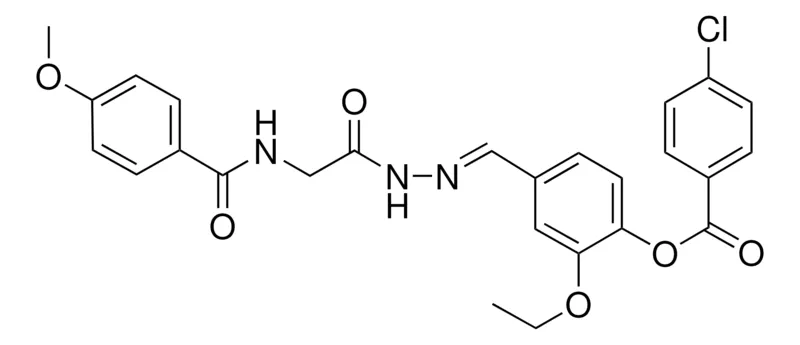 Sigma-Aldrich 2-ETHOXY-4-(2-(((4-METHOXYBENZOYL)AMINO)AC)CARBOHYDRAZONOYL)PH 4-CHLOROBENZOATE，AldrichCPR