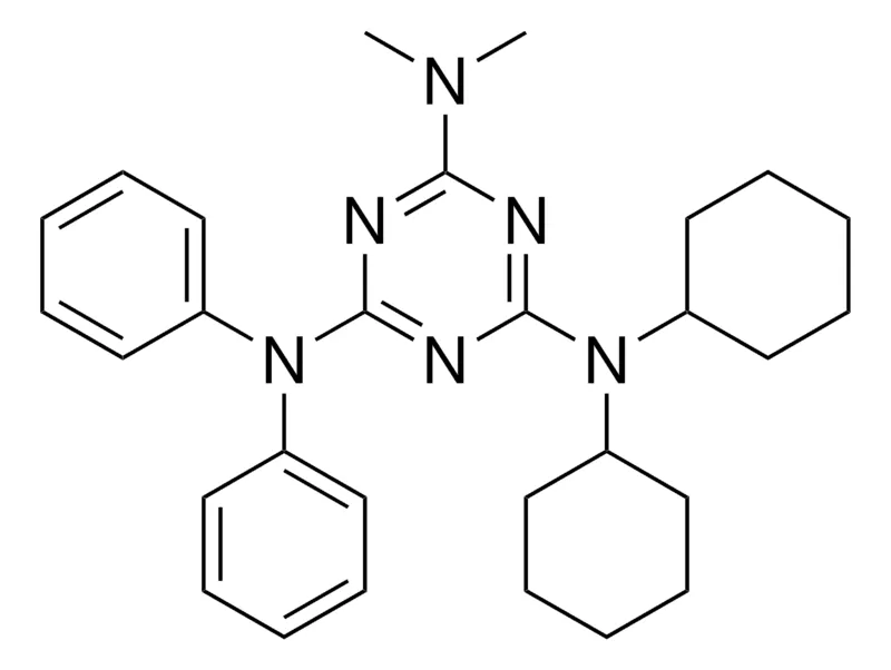 Sigma-Aldrich N,N-DICYCLOHEXYL-N',N'-DIMETHYL-N'',N''-DIPHENYL-(1,3,5)TRIAZINE-2,4,6-TRIAMINE,AldrichCPR