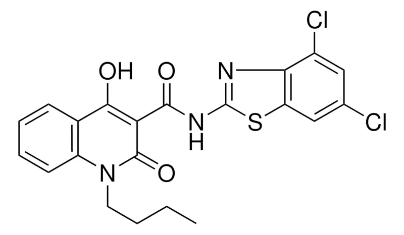 Sigma-Aldrich 1-BU-N(4,6-DI-CL-1,3-BENZOTHIAZOL-2-YL)-4-HO-2-OXO-1,2-2H-3-QUINOLINECARBOXAMIDE,AldrichCPR