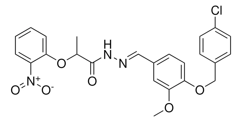 Sigma-Aldrich N'-(4-((4-CL-BENZYL)OXY)-3-MEO-BENZYLIDENE)-2-(2-NITROPHENOXY)PROPANOHYDRAZIDE,AldrichCPR