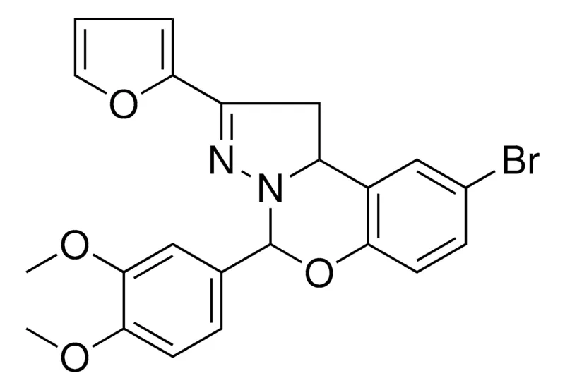 Sigma-Aldrich 9-BROMO-5-(3,4-DIMETHOXYPHENYL)-2-(2-FURYL)-1,10B-DIHYDROPYRAZOLO[1,5-C][1,3]BENZOXAZINE，AldrichCPR