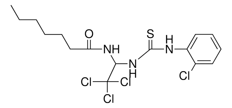 Sigma-Aldrich HEPTANOIC ACID (2,2,2-TRICHLORO-1-(3-(2-CHLORO-PHENYL)-THIOUREIDO)-ETHYL)-AMIDE,AldrichCPR