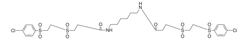 Sigma-Aldrich 3-({2-[(4-CHLOROPHENYL)SULFONYL]ETHYL}SULFONYL)-N-(6-{[3-({2-[(4-CHLOROPHENYL)SULFONYL]ETHYL}SULFONYL)PROPANOYL]AMINO}HEXYL)PROPANAMIDE，AldrichCPR