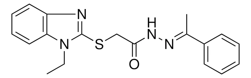 Sigma-Aldrich 2-(1-ET-1H-BENZOIMIDAZOL-2-YLSULFANYL)-ACETIC ACID (1-PH-ETHYLIDENE)-HYDRAZIDE,AldrichCPR