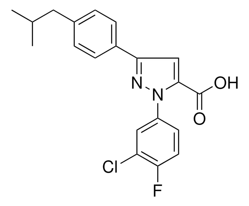 Sigma-Aldrich 1-(3-CHLORO-4-FLUOROPHENYL)-3-(4-ISOBUTYLPHENYL)-1H-PYRAZOLE-5-CARBOXYLIC ACID,AldrichCPR