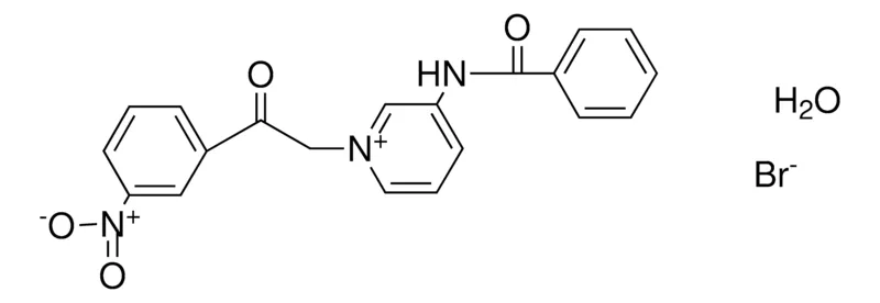 Sigma-Aldrich 3-BENZOYLAMINO-1-(2-(3-NITRO-PHENYL)-2-OXO-ETHYL)-PYRIDINIUM, BROMIDE HYDRATE,AldrichCPR