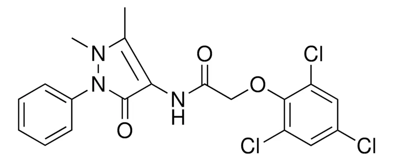 Sigma-Aldrich N-(1,5-DIMETHYL-3-OXO-2-PHENYL-2,3-DIHYDRO-1H-PYRAZOL-4-YL)-2-(2,4,6-TRICHLOROPHENOXY)ACETAMIDE,AldrichCPR