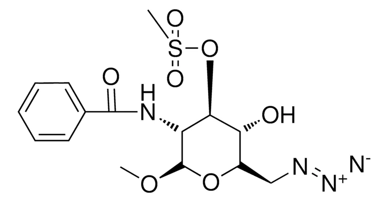 Sigma-Aldrich METHANESULFONIC ACID 2-AZIDOMETHYL-5-BENZOYLAMINO-3-HO-6-MEO-4H-PYRAN-4-YL ESTER,AldrichCPR