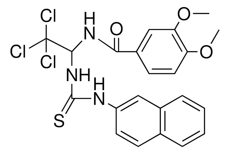 Sigma-Aldrich 3,4-DIMETHOXY-N-(2,2,2-TRICHLORO-1-(3-NAPHTHALEN-2-YL-THIOUREIDO)-ET)-BENZAMIDE，AldrichCPR
