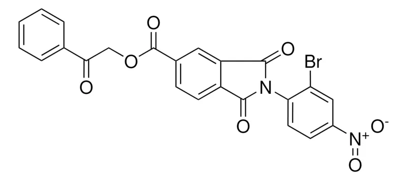 Sigma-Aldrich 2-OXO-2-PHENYLETHYL 2-(2-BROMO-4-NITROPHENYL)-1,3-DIOXO-5-ISOINDOLINECARBOXYLATE,AldrichCPR