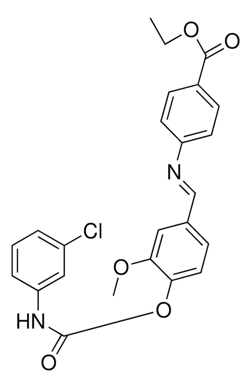 Sigma-Aldrich 4-(4-(ETHOXYCARBONYL)PHENYLIMINOMETHYL)-2METHOXYPHENYL N(3CHLOROPHENYL)CARBAMATE,AldrichCPR