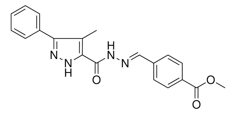 Sigma-Aldrich 4-((4-ME-5-PH-2H-PYRAZOLE-3-CARBONYL)-HYDRAZONOMETHYL)-BENZOIC ACID METHYL ESTER,AldrichCPR