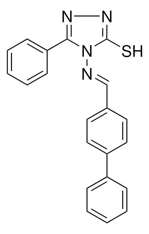 Sigma-Aldrich 4-(((1,1'-BIPHENYL)-4-YLMETHYLENE)AMINO)-5-PHENYL-4H-1,2,4-TRIAZOLE-3-THIOL,AldrichCPR