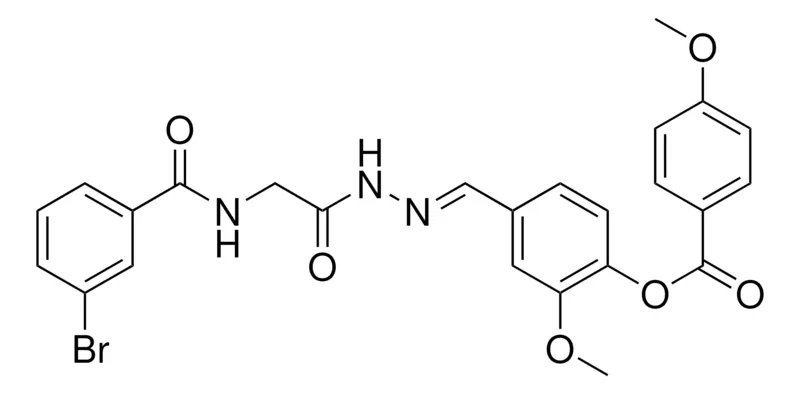 Sigma-Aldrich 4-(2-(((3-BROMOBENZOYL)AMINO)AC)CARBOHYDRAZONOYL)-2-METHOXY-PH 4-METHOXYBENZOATE,AldrichCPR