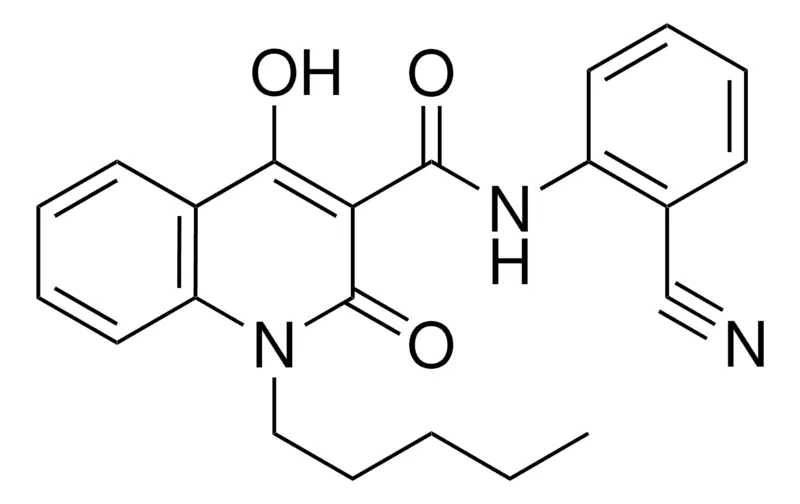Sigma-Aldrich 4-HO-2-OXO-1-PENTYL-1,2-2H-QUINOLINE-3-CARBOXYLIC ACID (2-CYANO-PHENYL)-AMIDE,AldrichCPR