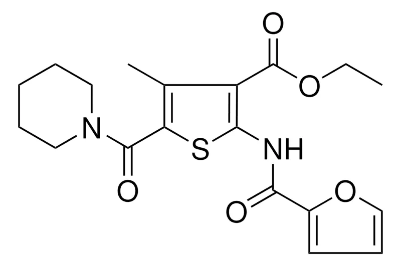 Sigma-Aldrich ETHYL 2-(2-FUROYLAMINO)-4-METHYL-5-(1-PIPERIDINYLCARBONYL)-3-THIOPHENECARBOXYLATE,AldrichCPR