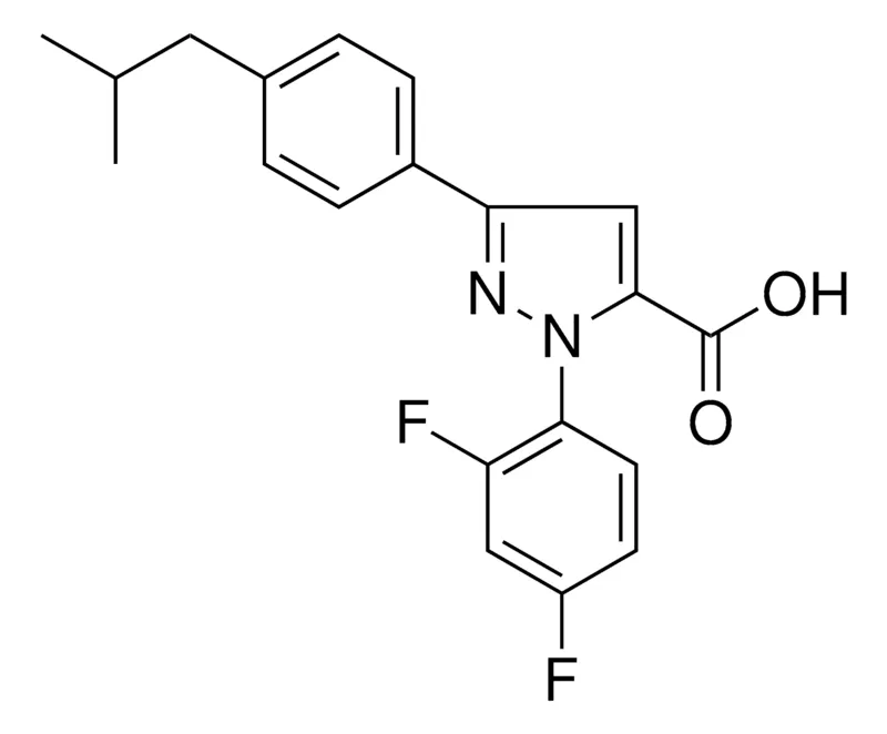Sigma-Aldrich 1-(2,4-DIFLUOROPHENYL)-3-(4-ISOBUTYLPHENYL)-1H-PYRAZOLE-5-CARBOXYLIC ACID,AldrichCPR