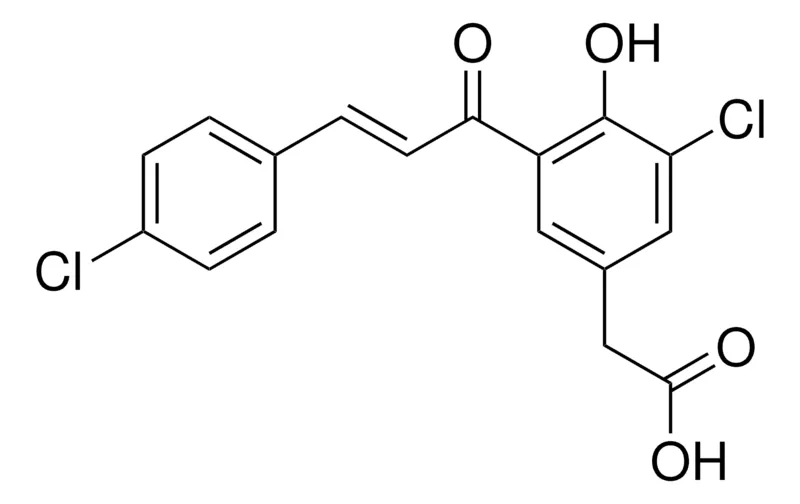 Sigma-Aldrich (3-CHLORO-5-(3-(4-CHLOROPHENYL)ACRYLOYL)-4-HYDROXYPHENYL)ACETIC ACID,AldrichCPR