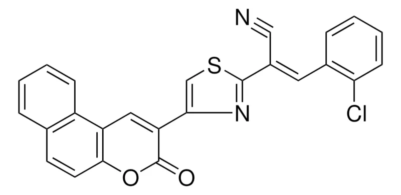 Sigma-Aldrich 3-(2-CL-PHENYL)-2-(4-(3-OXO-3H-BENZO(F)CHROMEN-2-YL)-THIAZOL-2-YL)-ACRYLONITRILE,AldrichCPR