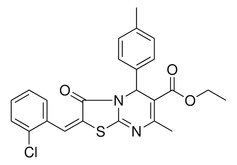 Sigma-Aldrich ETHYL (2E)-2-(2-CHLOROBENZYLIDENE)-7-METHYL-5-(4-METHYLPHENYL)-3-OXO-2,3-DIHYDRO-5H-[1,3]THIAZOLO[3,2-A]PYRIMIDINE-6-CARBOXYLATE，AldrichCPR