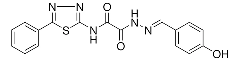 Sigma-Aldrich 2-(2-(4-HO-BENZYLIDENE)HYDRAZINO)-2-OXO-N-(5-PH-1,3,4-THIADIAZOL-2-YL)ACETAMIDE,AldrichCPR