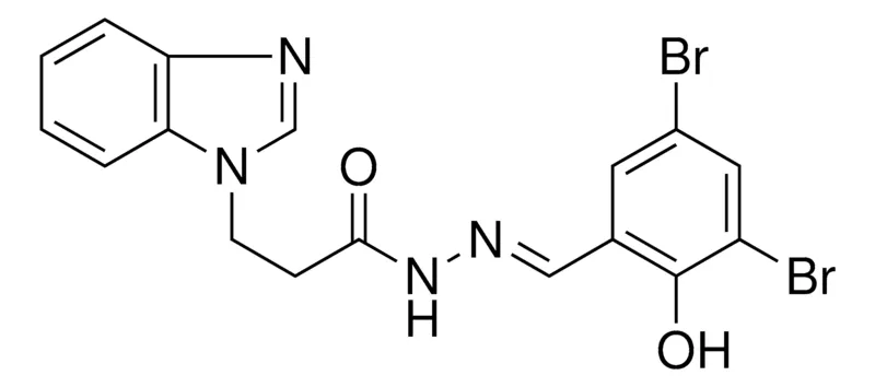 Sigma-Aldrich 3-BENZOIMIDAZOL-1-YL-PROPIONIC ACID (3,5-DIBROMO-2-HYDROXY-BENZYLIDENE)HYDRAZIDE,AldrichCPR