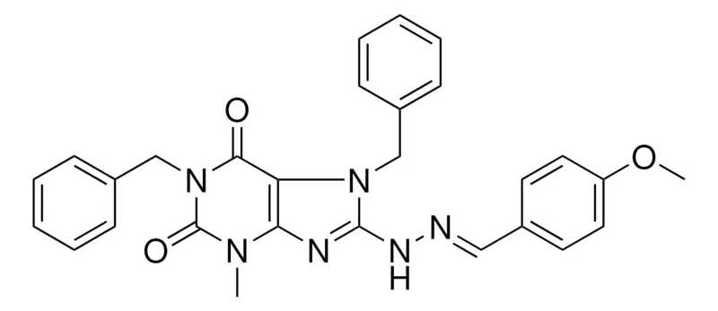 Sigma-Aldrich 1,7-DIBENZYL-8-(N'-(4-MEO-BENZYLIDENE)-HYDRAZINO)-3-ME-3,7-2H-PURINE-2,6-DIONE,AldrichCPR