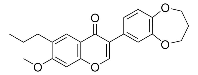 Sigma-Aldrich 3-(3,4-DIHYDRO-2H-BENZO(B)(1,4)DIOXEPIN-7-YL)-7-METHOXY-6-PROPYL-CHROMEN-4-ONE,AldrichCPR