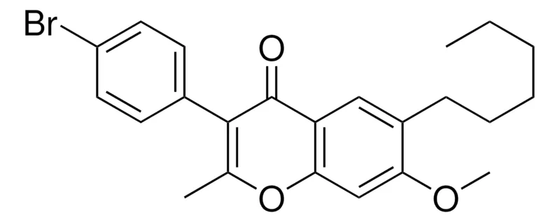Sigma-Aldrich 3-(4-BROMOPHENYL)-6-HEXYL-7-METHOXY-2-METHYL-4H-CHROMEN-4-ONE,AldrichCPR