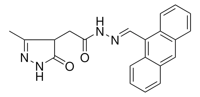 Sigma-Aldrich N'-(9-ANTHRYLMETHYLENE)-2-(3-ME-5-OXO-4,5-DIHYDRO-1H-PYRAZOL-4-YL)ACETOHYDRAZIDE,AldrichCPR