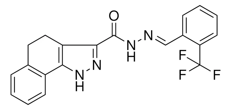Sigma-Aldrich N'-{(E)-[2-(TRIFLUOROMETHYL)PHENYL]METHYLIDENE}-4,5-DIHYDRO-1H-BENZO[G]INDAZOLE-3-CARBOHYDRAZIDE，AldrichCPR