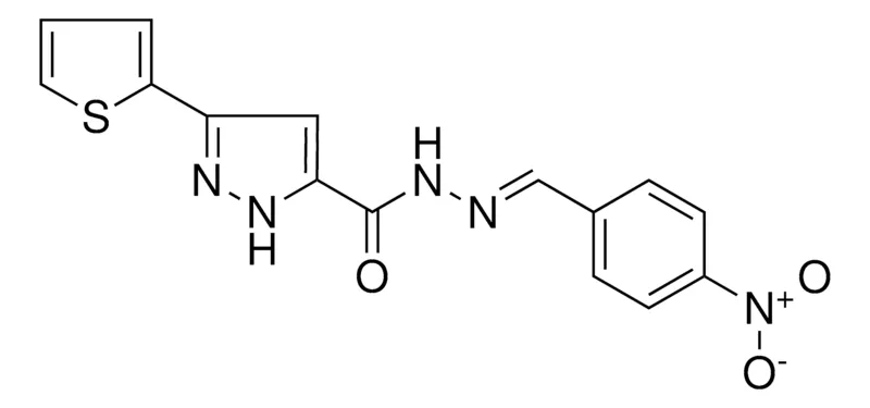 Sigma-Aldrich 5-THIOPHEN-2-YL-2H-PYRAZOLE-3-CARBOXYLIC ACID (4-NITRO-BENZYLIDENE)-HYDRAZIDE，AldrichCPR