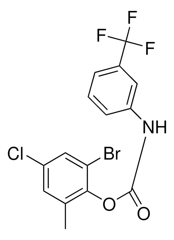 Sigma-Aldrich 2-BROMO-4-CHLORO-6-METHYLPHENYL N-(3-(TRIFLUOROMETHYL)PHENYL)CARBAMATE,AldrichCPR