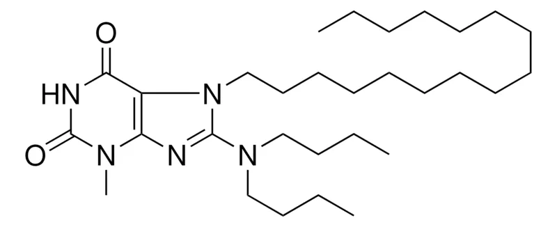 Sigma-Aldrich 8-DIBUTYLAMINO-7-HEXADECYL-3-METHYL-3,7-DIHYDRO-PURINE-2,6-DIONE,AldrichCPR