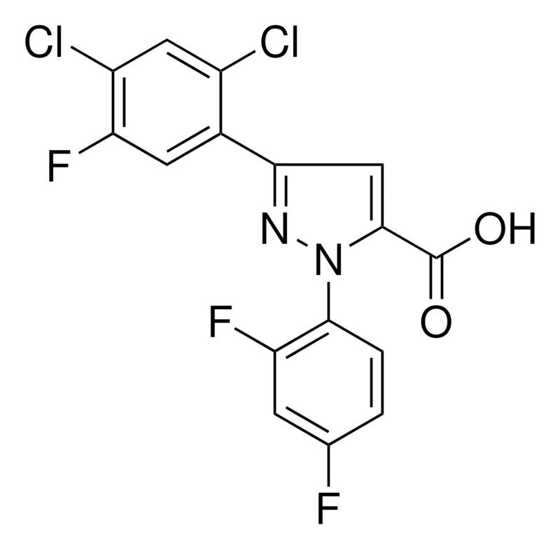 Sigma-Aldrich 3-(2,4-DICHLORO-5-FLUOROPHENYL)-1-(2,4-DIFLUOROPHENYL)-1H-PYRAZOLE-5-CARBOXYLIC ACID,AldrichCPR