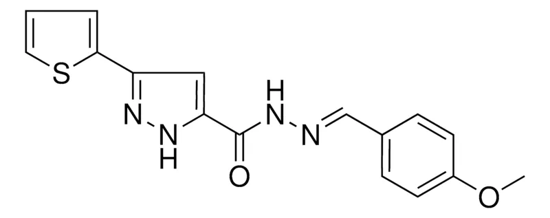 Sigma-Aldrich 5-THIOPHEN-2-YL-2H-PYRAZOLE-3-CARBOXYLIC ACID (4-METHOXY-BENZYLIDENE)-HYDRAZIDE，AldrichCPR