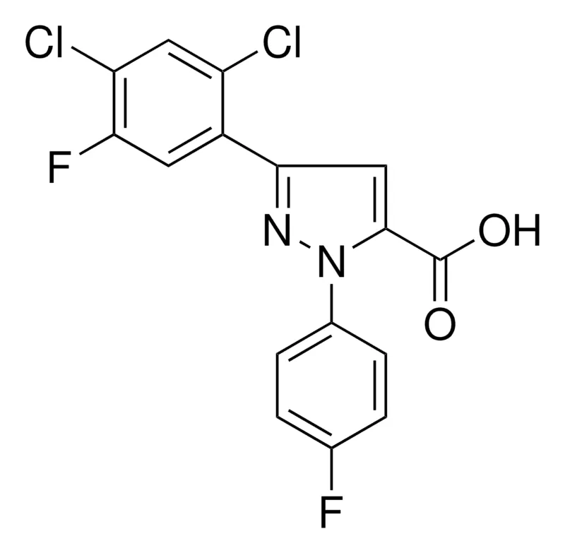 Sigma-Aldrich 3-(2,4-DICHLORO-5-FLUOROPHENYL)-1-(4-FLUOROPHENYL)-1H-PYRAZOLE-5-CARBOXYLIC ACID,AldrichCPR