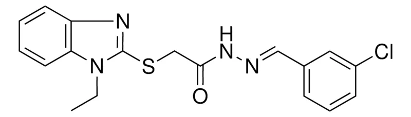 Sigma-Aldrich 2-(1-ET-1H-BENZOIMIDAZOL-2-YLSULFANYL)-ACETIC ACID (3-CL-BENZYLIDENE)-HYDRAZIDE，AldrichCPR