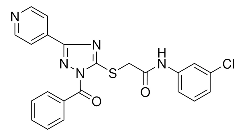 Sigma-Aldrich 2(2-BENZOYL-5-PYRIDIN-4-YL-2H-(1,2,4)TRIAZOL-3-YLSULFANYL)-N-(3-CL-PH)-ACETAMIDE,AldrichCPR