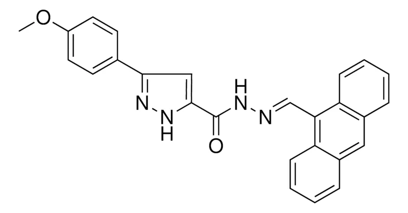Sigma-Aldrich 5-(4-MEO-PHENYL)-2H-PYRAZOLE-3-CARBOXYLIC ACID ANTHRACEN-9-YLMETHYLENE-HYDRAZIDE,AldrichCPR