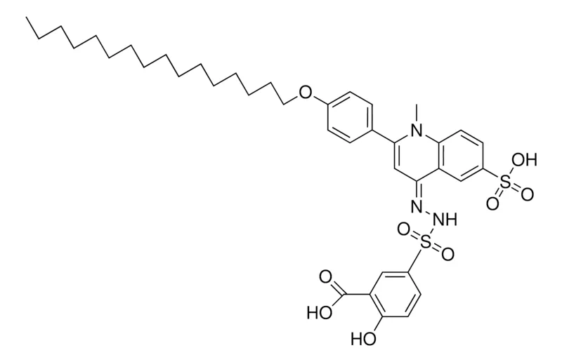 Sigma-Aldrich CARBOXY-HYDROXYBENZENESULFONIC HEXADECYLOXYPHENYL-METHYL-SULFOQUINOLYLIDENHYDRAZ,AldrichCPR