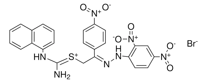 Sigma-Aldrich (E)-[AMINO(1-NAPHTHYLAMINO)METHYLENE][(2E)-2-[(2,4-DINITROPHENYL)HYDRAZONO]-2-(4-NITROPHENYL)ETHYL]SULFONIUM BROMIDE，AldrichCPR