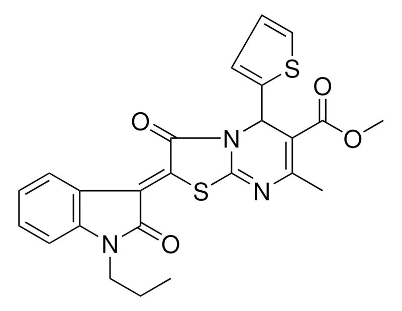 Sigma-Aldrich METHYL (2Z)-7-METHYL-3-OXO-2-(2-OXO-1-PROPYL-1,2-DIHYDRO-3H-INDOL-3-YLIDENE)-5-(2-THIENYL)-2,3-DIHYDRO-5H-[1,3]THIAZOLO[3,2-A]PYRIMIDINE-6-CARBOXYLATE，AldrichCPR