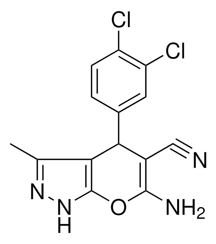 Sigma-Aldrich 6-AMINO-4-(3,4-DICHLORO-PH)-3-ME-1,4-2H-PYRANO(2,3-C)PYRAZOLE-5-CARBONITRILE,AldrichCPR